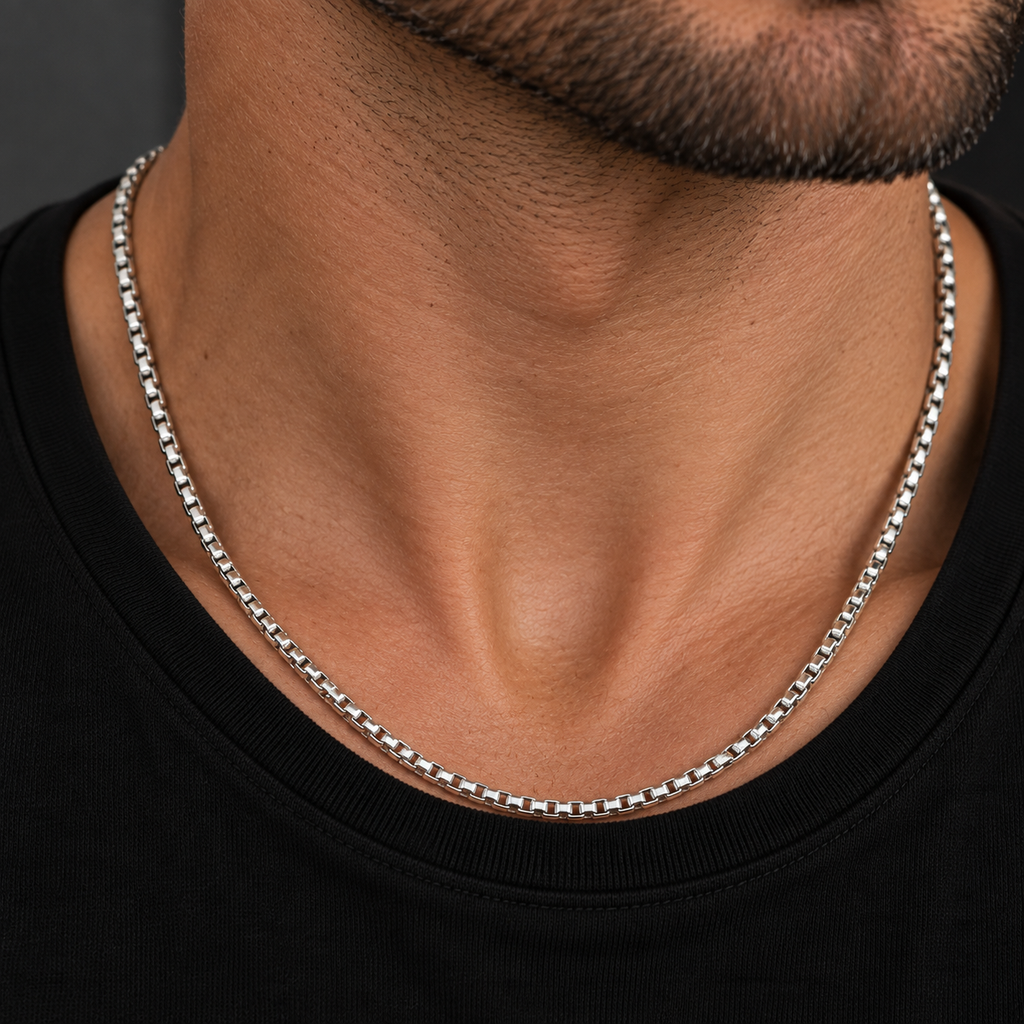 2.2MM STERLING SILVER BOX CHAIN