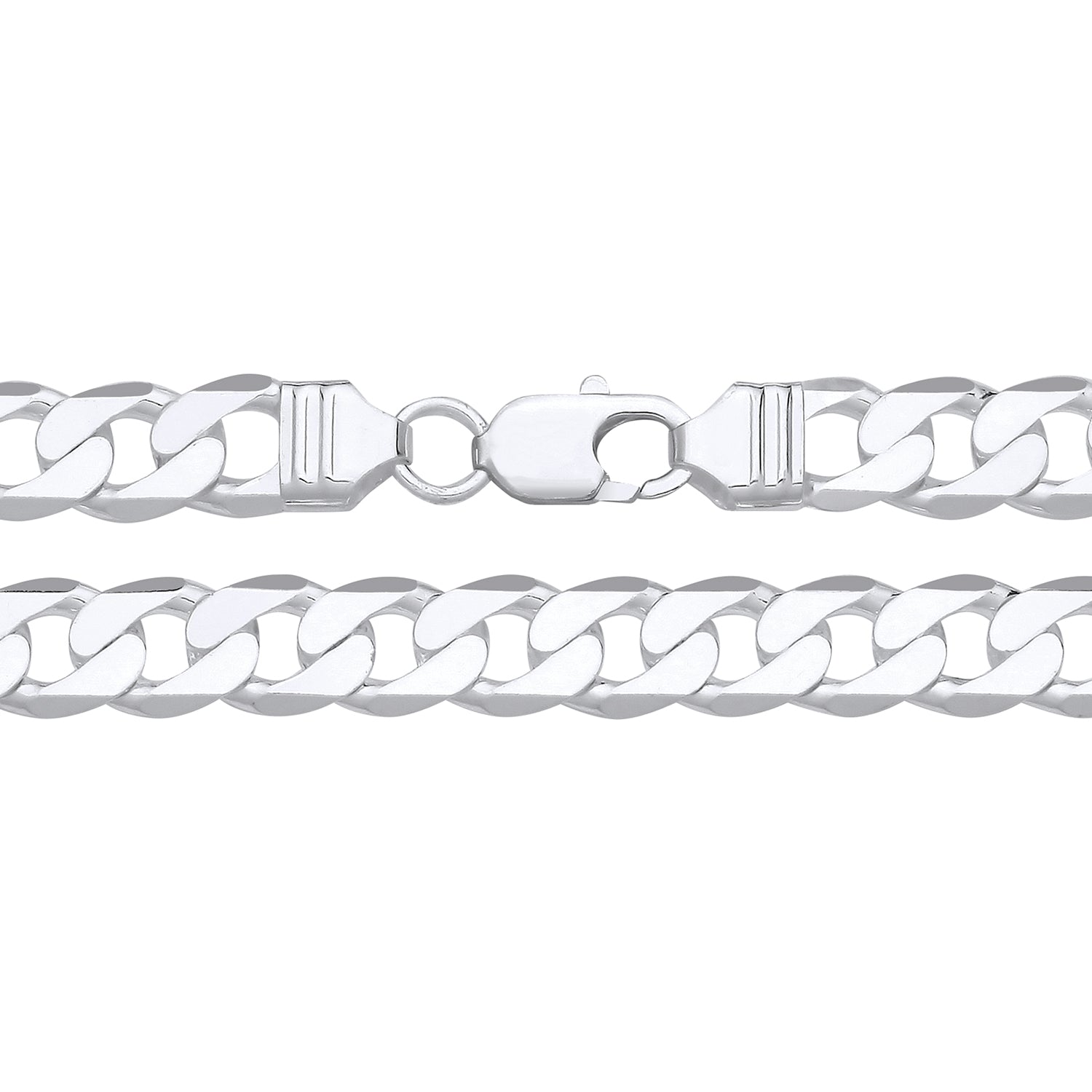 9.5MM STERLING SILVER REGULAR CURB CHAIN