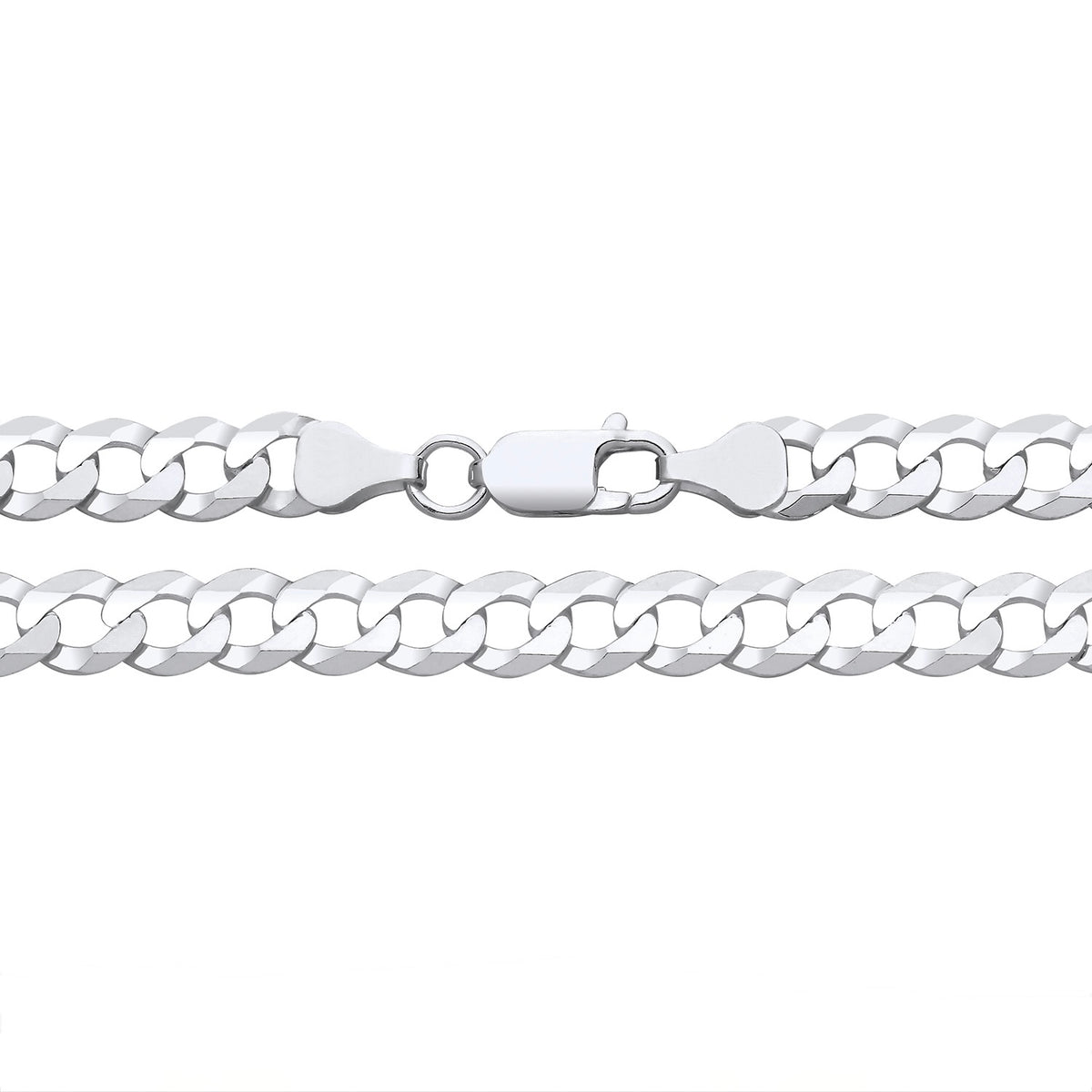 7MM STERLING SILVER FLAT CURB CHAIN