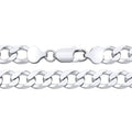 8.7MM STERLING SILVER FLAT CURB CHAIN