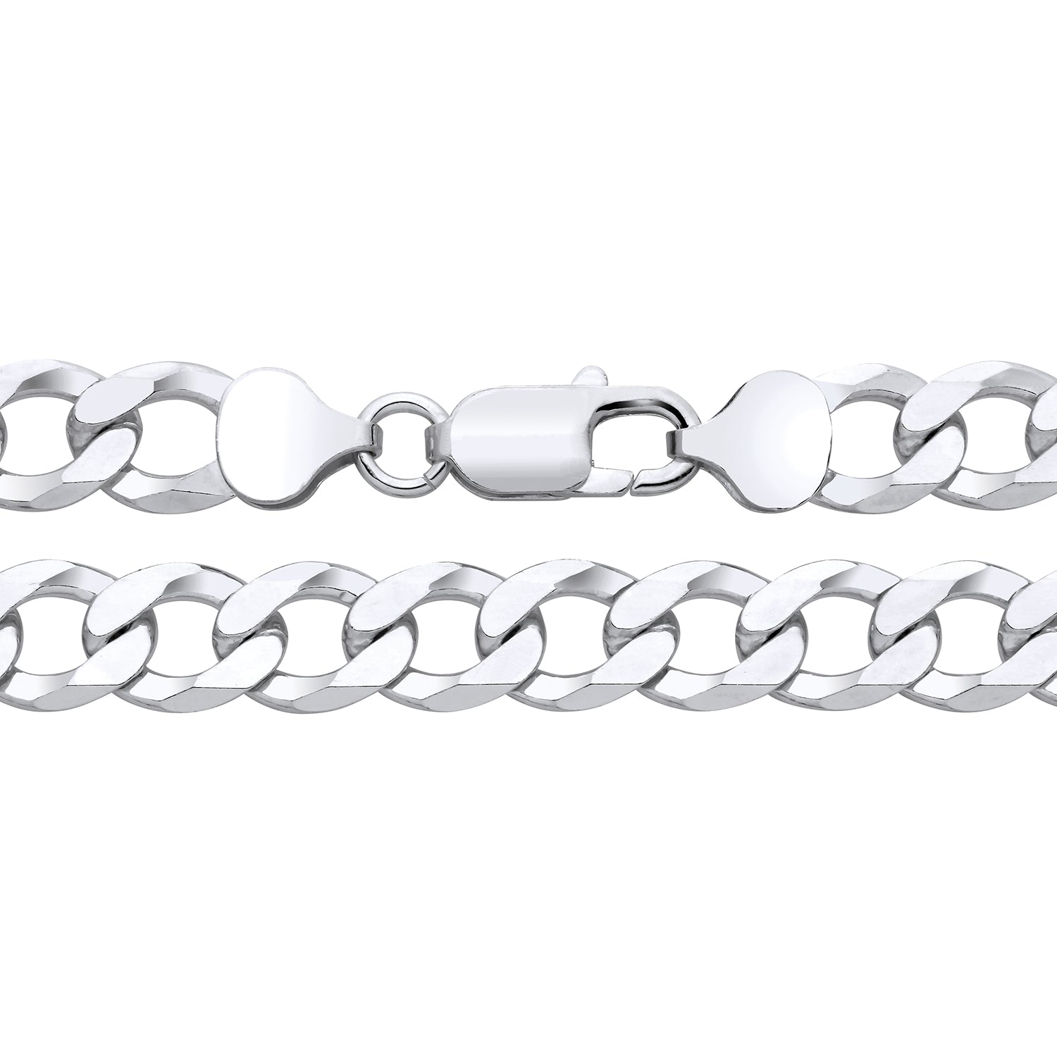 8.7MM STERLING SILVER FLAT CURB CHAIN