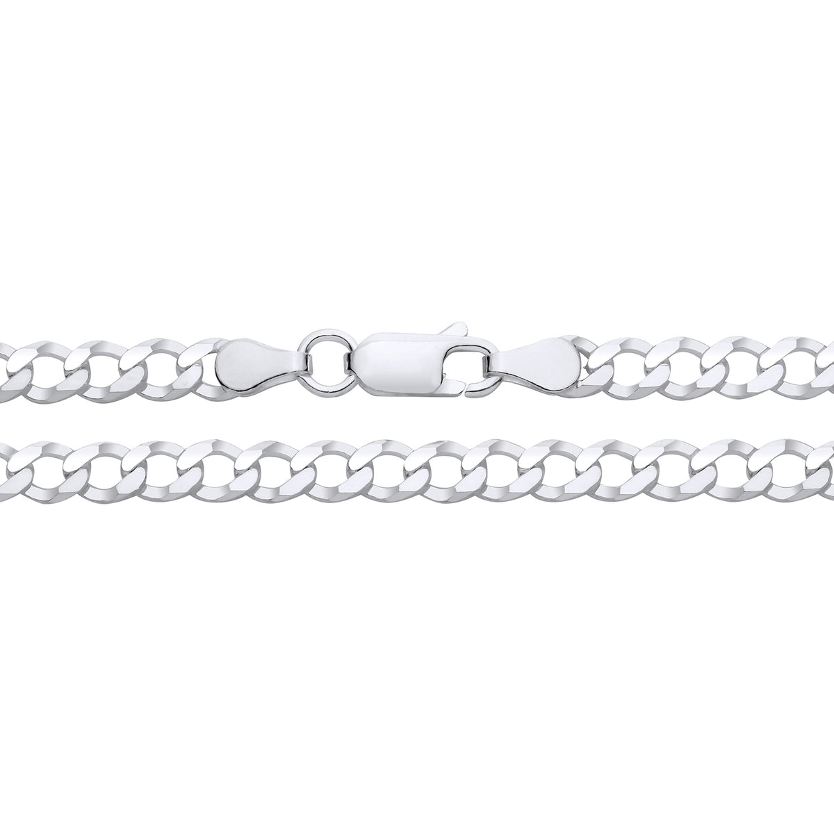 4.6MM STERLING SILVER FLAT CURB CHAIN