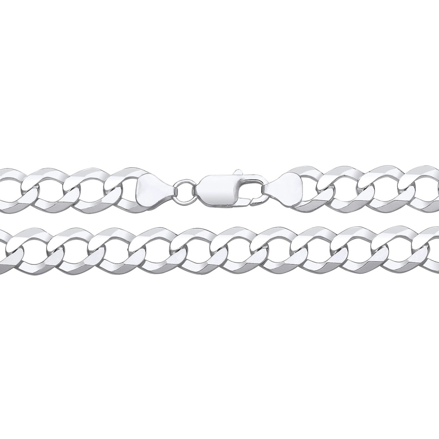 7.3MM STERLING SILVER FLAT CURB CHAIN