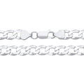 9.5MM STERLING SILVER FLAT CURB CHAIN