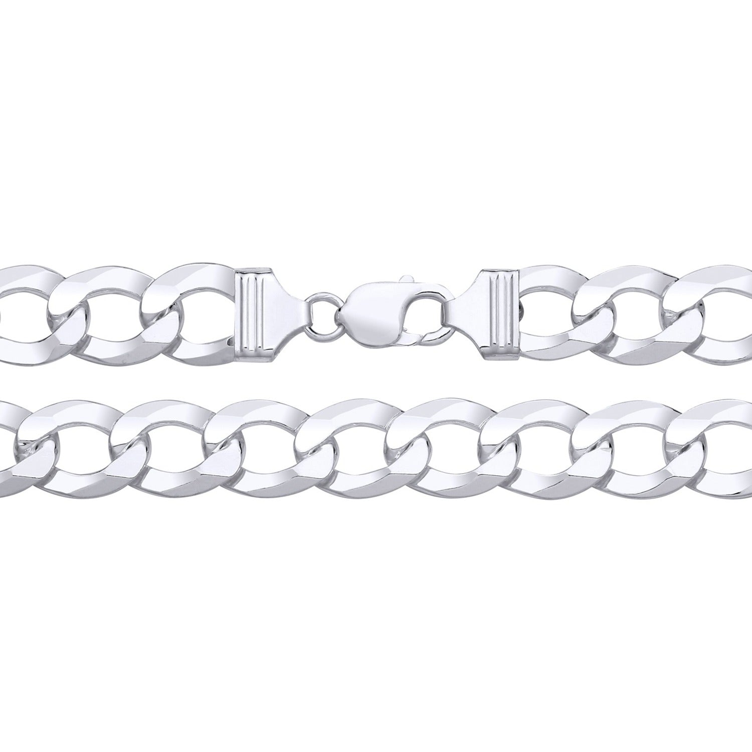 14.5MM STERLING SILVER FLAT CURB CHAIN