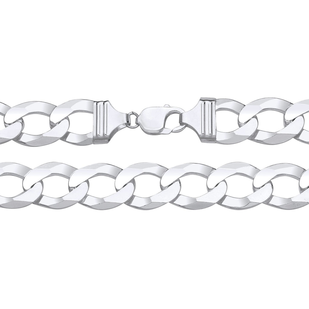 16.2MM STERLING SILVER FLAT CURB CHAIN
