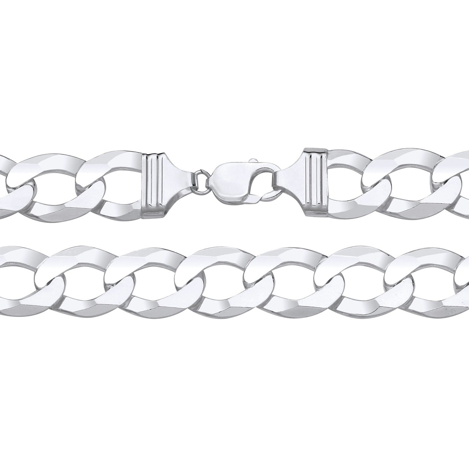 16.2MM STERLING SILVER FLAT CURB CHAIN