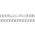 5.2MM STERLING SILVER PAVE CURB CHAIN
