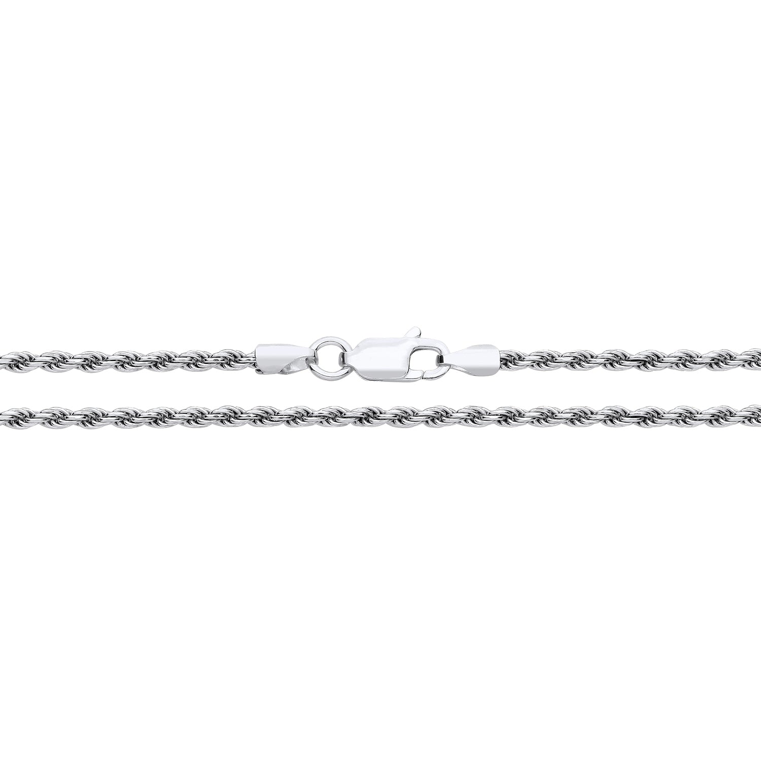 2MM STERLING SILVER DIAMOND CUT ROPE CHAIN