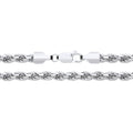 5MM STERLING SILVER DIAMOND CUT ROPE CHAIN