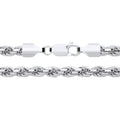 7.5MM STERLING SILVER DIAMOND CUT ROPE CHAIN