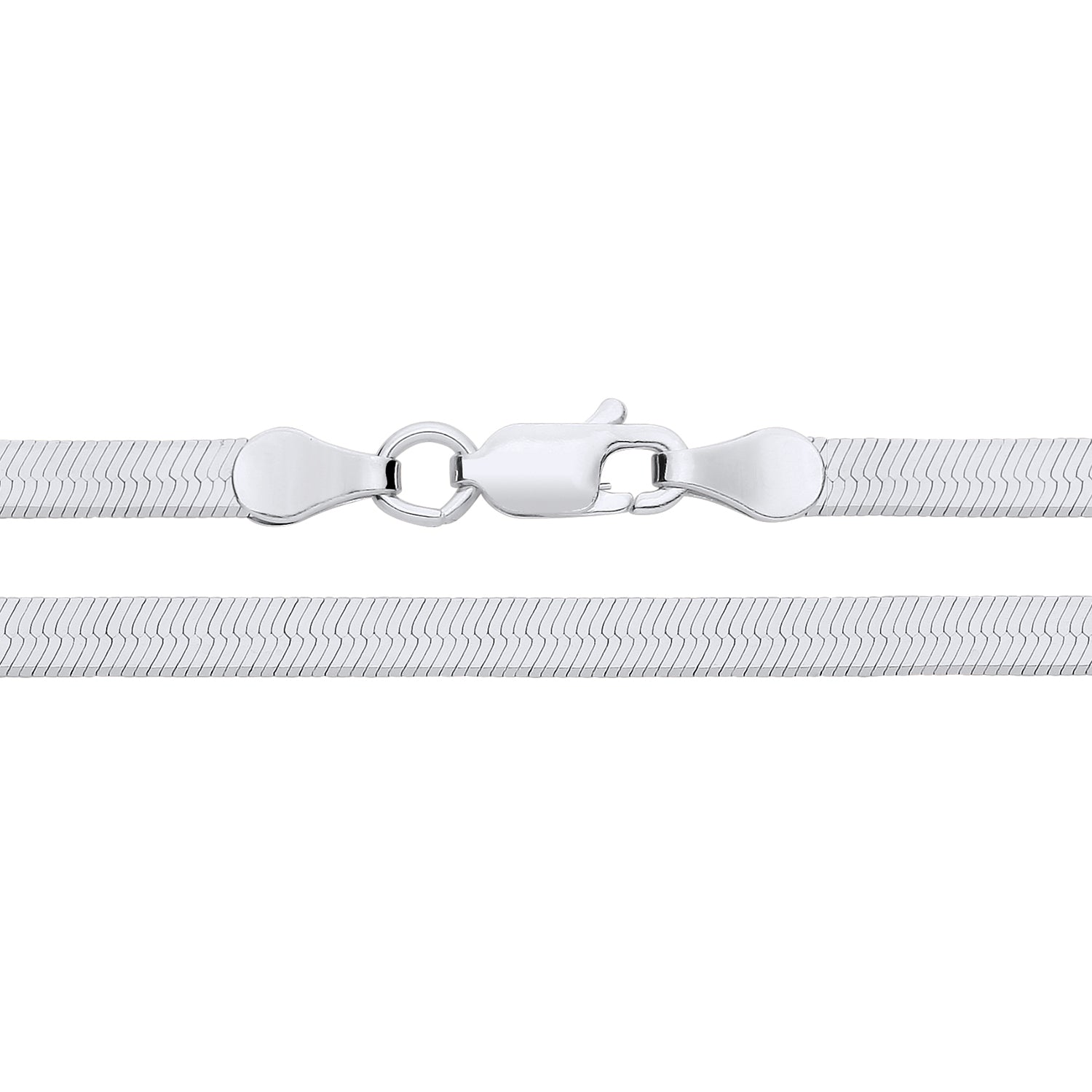 3.4MM STERLING SILVER HERRINGBONE CHAIN NECKLACE