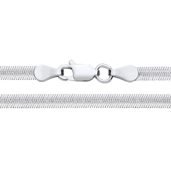 3.4MM STERLING SILVER DIAMOND CUT HERRINGBONE CHAIN