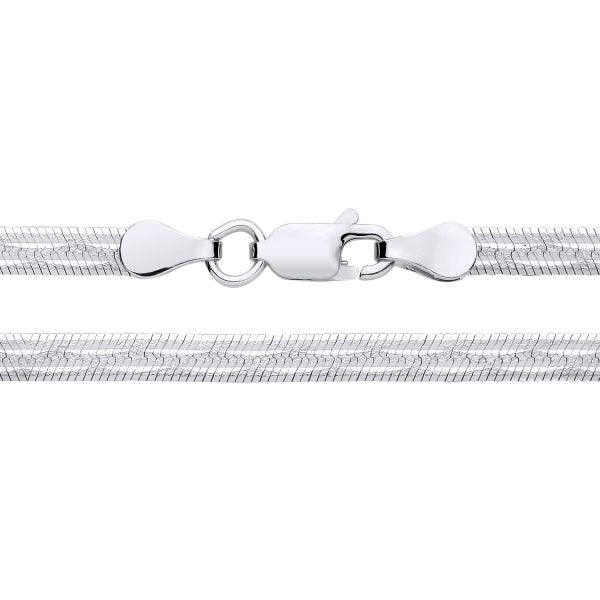 3.4MM STERLING SILVER PATTERNED HERRINGBONE CHAIN