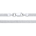 3.4MM STERLING SILVER DIAMOND CUT PATTERNED HERRINGBONE CHAIN