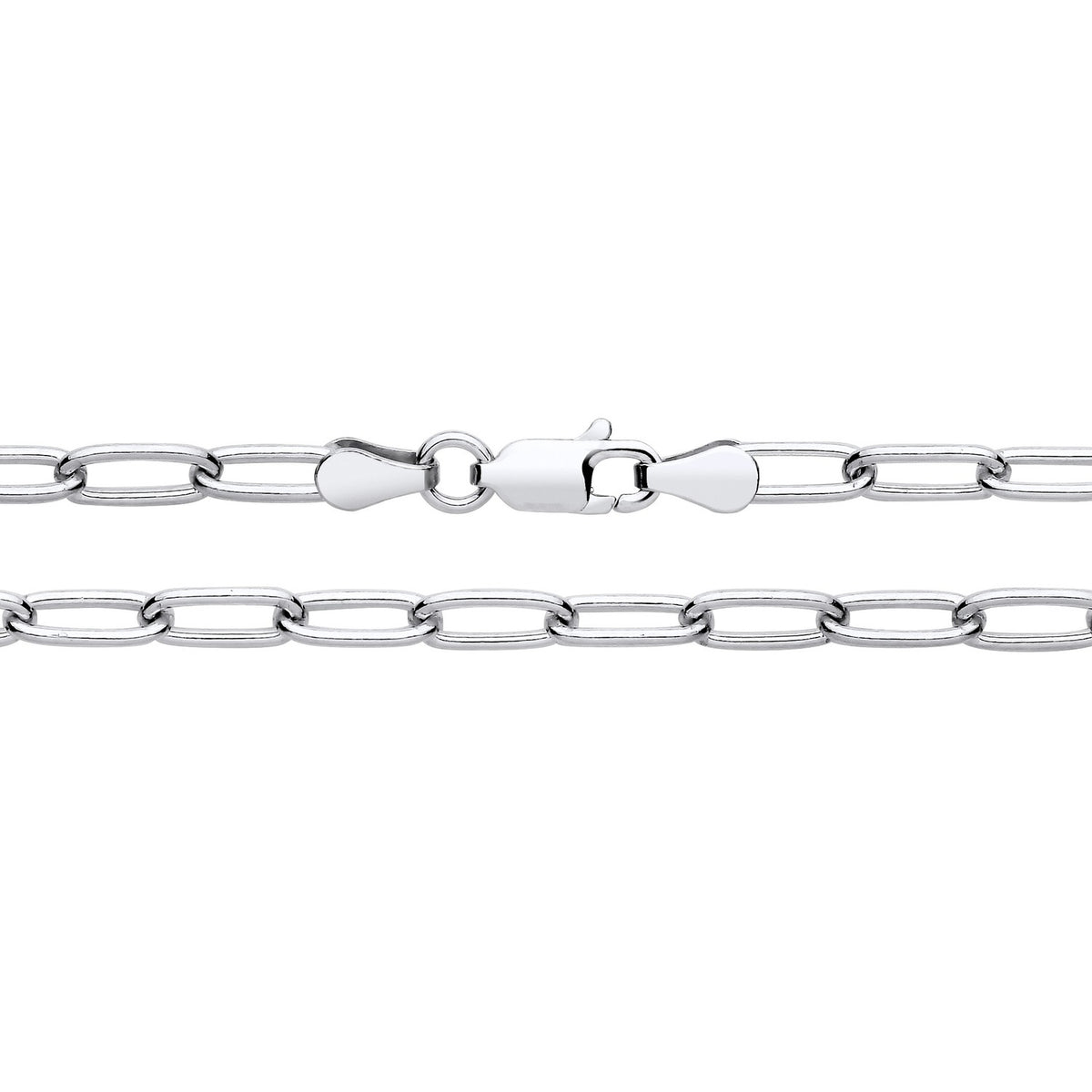 STERLING SILVER 3.75MM PAPERCLIP CHAIN