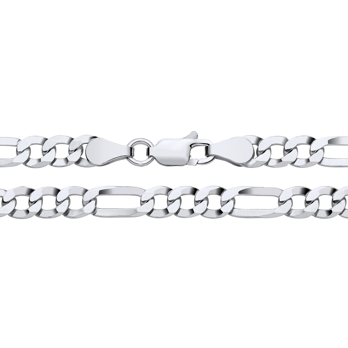 4.7MM STERLING SILVER FLAT FIGARO CHAIN