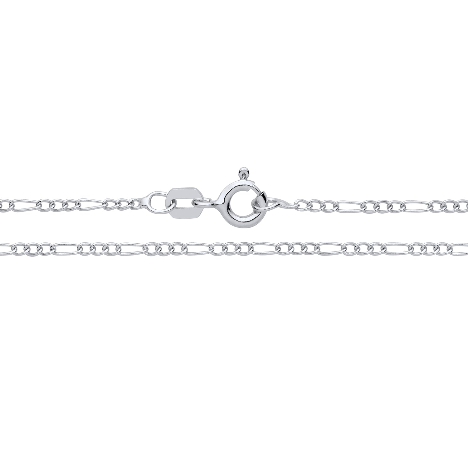 1.5MM STERLING SILVER REGULAR FIGARO CHAIN