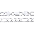 7.3MM STERLING SILVER REGULAR FIGARO CHAIN