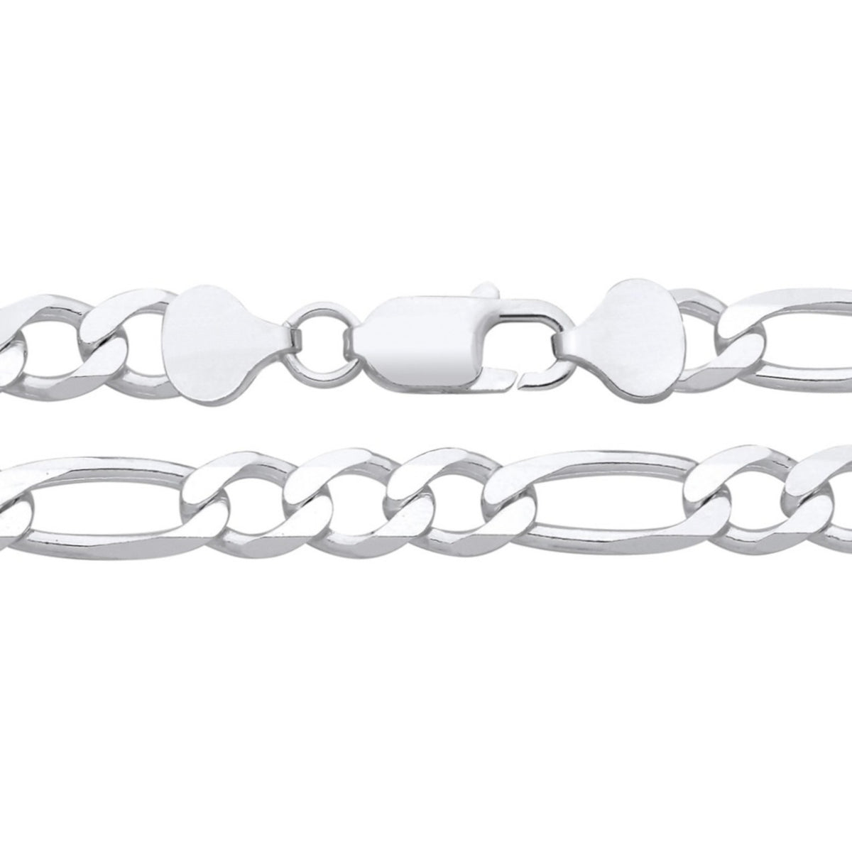 7.3MM STERLING SILVER REGULAR FIGARO CHAIN
