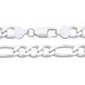 8.2MM STERLING SILVER REGULAR FIGARO CHAIN