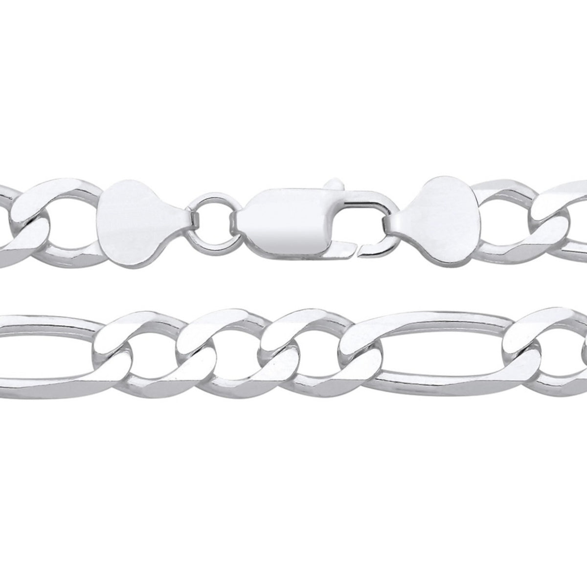 8.2MM STERLING SILVER REGULAR FIGARO CHAIN