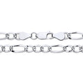 5MM STERLING SILVER PAVE FIGARO CHAIN
