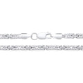 STERLING SILVER 3.4MM BYZANTINE CHAIN