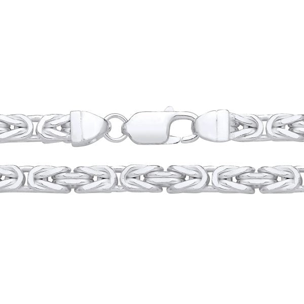STERLING SILVER 5MM BYZANTINE CHAIN