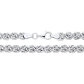 STERLING SILVER 5.5MM FLAT ROSETTA CHAIN