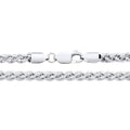 STERLING SILVER 4.3MM SOLID SPIGA CHAIN