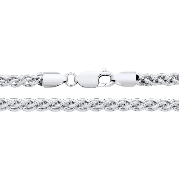STERLING SILVER 4.3MM SOLID SPIGA CHAIN