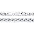 STERLING SILVER 6MM CHUNKY SOLID SPIGA CHAIN