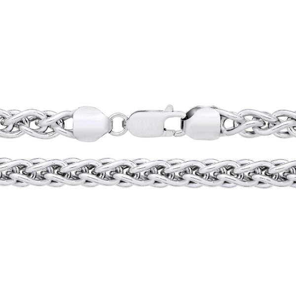 STERLING SILVER 6MM CHUNKY SOLID SPIGA CHAIN