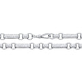 STERLING SILVER 9MM OBLONG FLAT PATTERNED BELCHER CHAIN