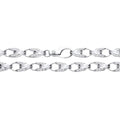 STERLING SILVER CZ SET 8MM PATTERNED TULIP CHAIN