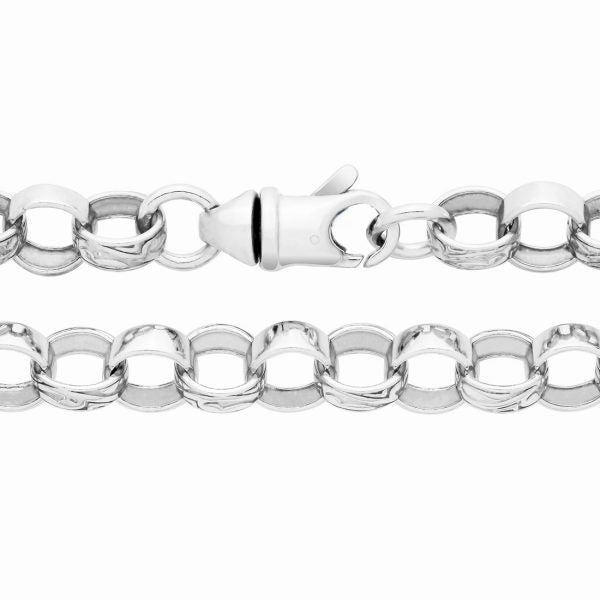 STERLING SILVER 10.5MM PATTERNED BELCHER