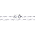 1MM RHODIUM PLATED STERLING SILVER D/C ROLO CHAIN 16 2 INCH