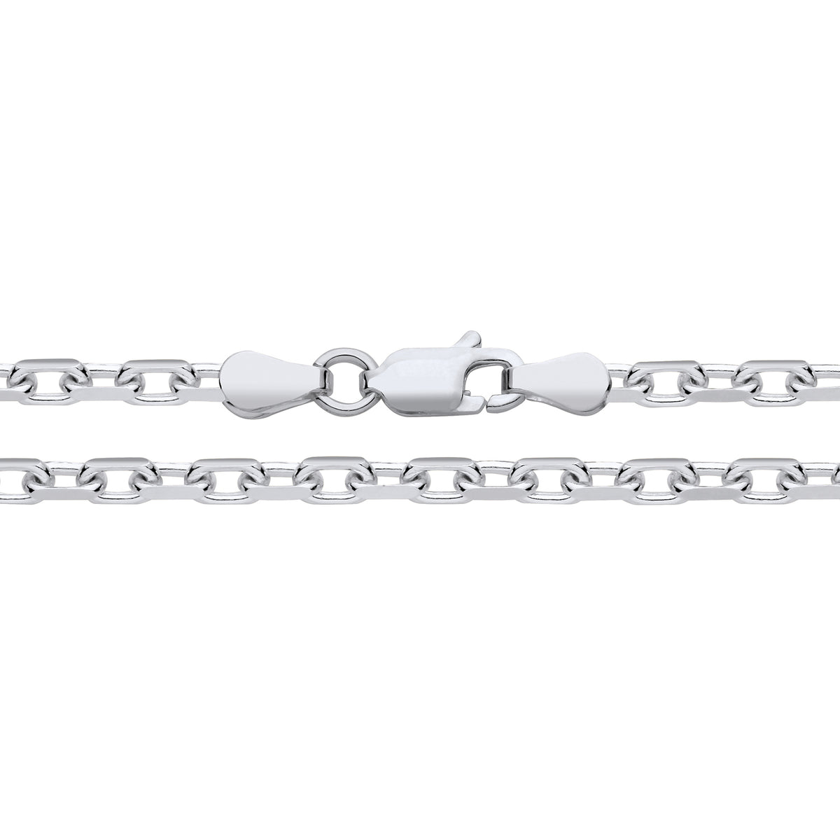 3MM STERLING SILVER OVAL D/C BELCHER CHAIN