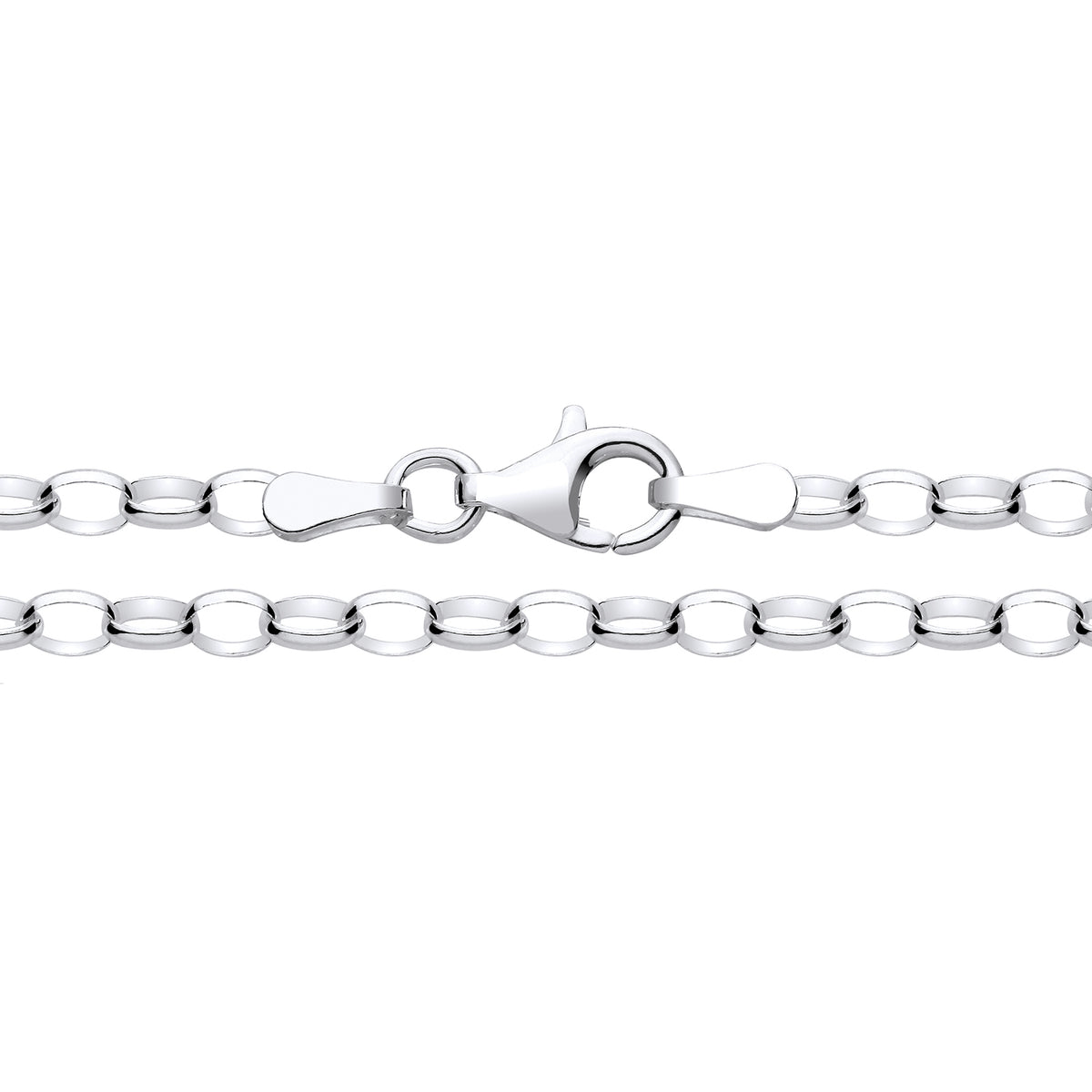 3MM STERLING SILVER OVAL BELCHER CHAIN