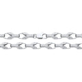 STERLING SILVER 8MM PATTERNED TULIP CHAIN