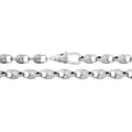 STERLING SILVER 7.5MM PATTERNED TULIP CHAIN