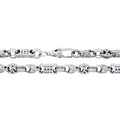 STERLING SILVER 9MM PATTERNED TULIP & BAR CHAIN