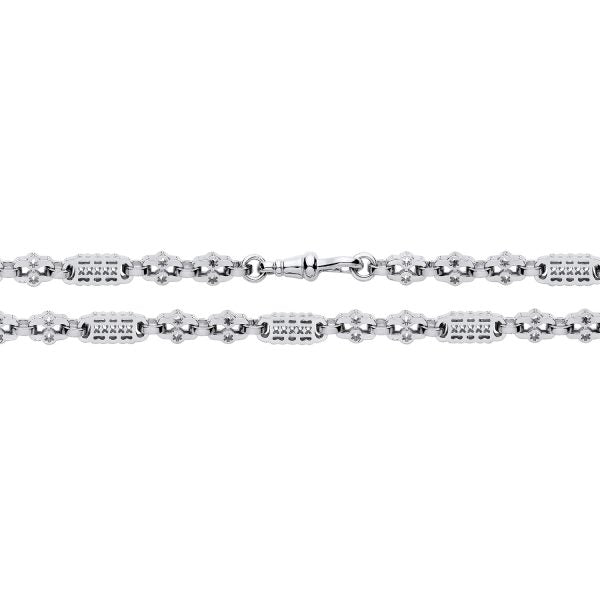 STERLING SILVER 5.25MM STAR & BAR CHAIN