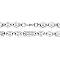 STERLING SILVER 9.5MM STAR & BAR CHAIN