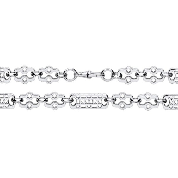 STERLING SILVER 9.5MM STAR & BAR CHAIN