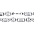 STERLING SILVER 14.5MM PATTERNED STAR & BAR CHAIN