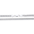 STERLING SILVER 5.75MM DIAMOND CUT PATTERNED DOUBLE CURB CHAIN
