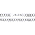 STERLING SILVER 9MM D/C PATTERNED FLAT CURB CHAIN