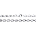 RHODIUM PLATED STERLING SILVER DIAMOND CUT BEADED CHAIN 4MM
